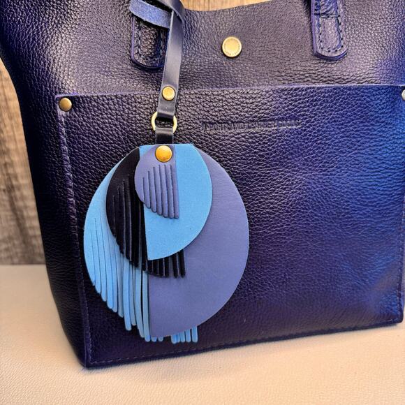 Portland Leather Picasso Tassel Bag Charm OCEAN Picasso Tassel Boho Purse Charm - Picture 2 of 6